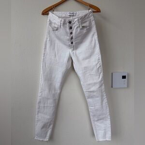 Just Black Women's High Rise White Jeans | Size 29
